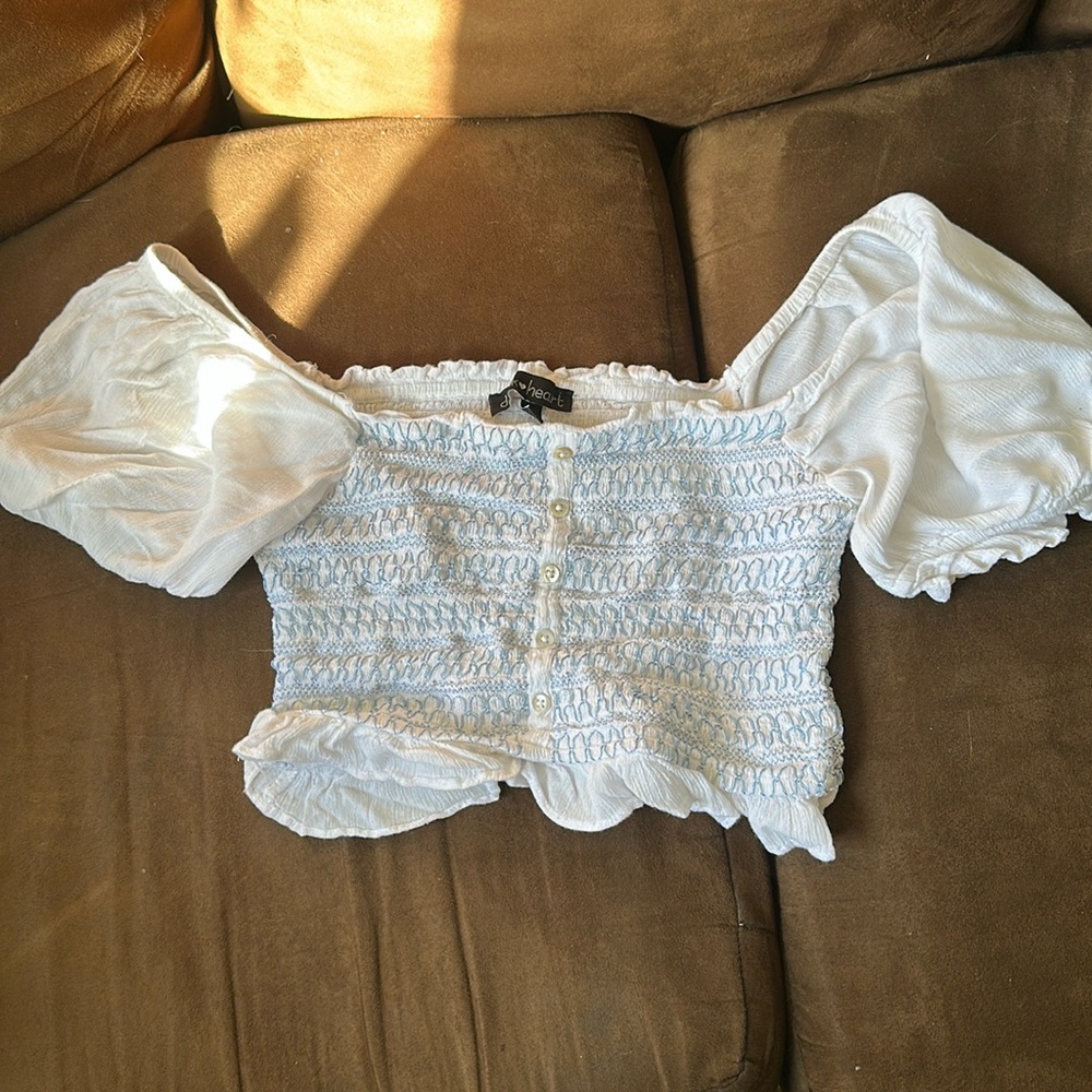White Off the shoulder blouse